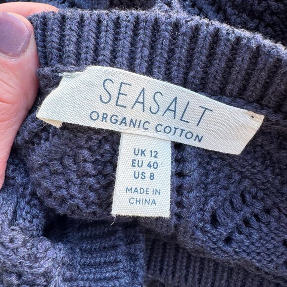 Seasalt Cornwall Navy Blue Sweater Vest Size S - Picture 3 of 4
